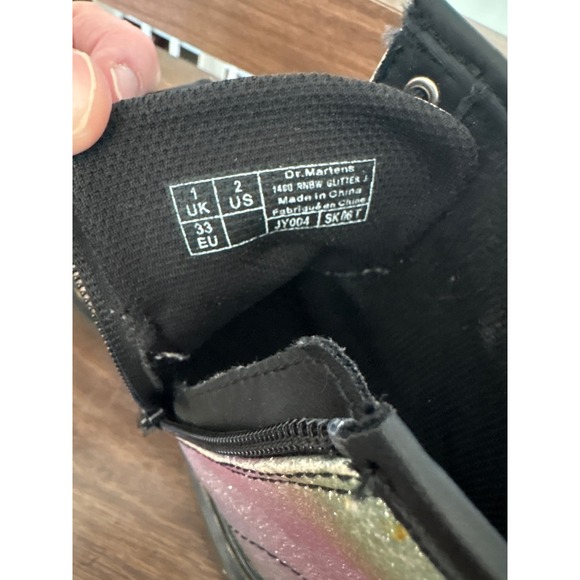 Dr Martens‎ 1460 Rainbow Glitter Lace Up Ankle Boots Kids US 2 UK 1 EU 33 - Picture 9 of 12